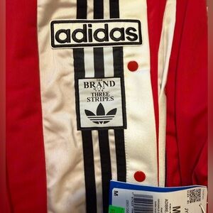 Adidas Adibreak Red and Black Snap Pants NWT